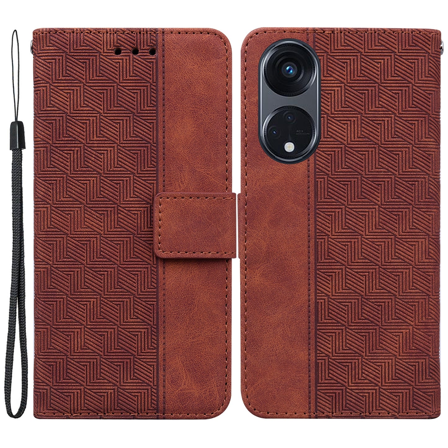 For Oppo Reno8 T 5G / A1 Pro 5G Phone Wallet Stand Cover Imprinted Leather Phone Case