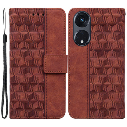 For Oppo Reno8 T 5G / A1 Pro 5G Phone Wallet Stand Cover Imprinted Leather Phone Case