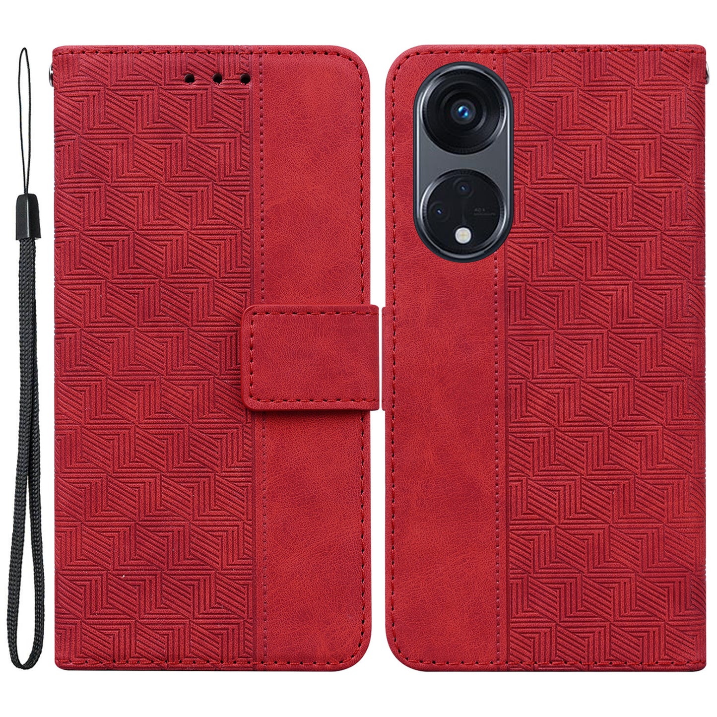 For Oppo Reno8 T 5G / A1 Pro 5G Phone Wallet Stand Cover Imprinted Leather Phone Case