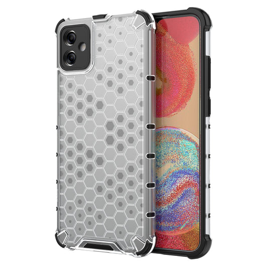 For Samsung Galaxy A04e 4G / F04 4G / M04 4G Cell Phone Case Honeycomb Texture TPU+PC Protective Phone Cover
