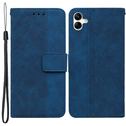 For Samsung Galaxy A04e 4G / F04 4G / M04 4G Imprinted Phone Case PU Leather Wallet Shockproof Stand Cover with Hand Strap