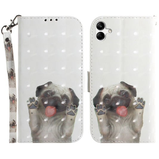 For Samsung Galaxy A04e 4G / F04 4G / M04 4G PU Leather Case Anti-Scratch Wallet Phone Cover with Strap