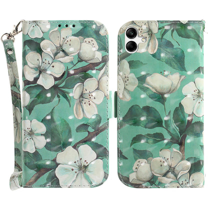 For Samsung Galaxy A04e 4G / F04 4G / M04 4G PU Leather Case Anti-Scratch Wallet Phone Cover with Strap