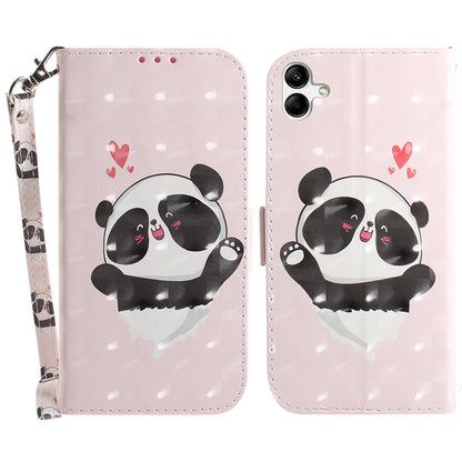 For Samsung Galaxy A04e 4G / F04 4G / M04 4G PU Leather Case Anti-Scratch Wallet Phone Cover with Strap