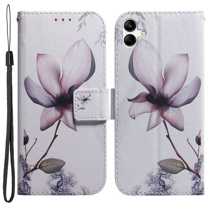 For Samsung Galaxy A04e 4G / F04 4G / M04 4G PU Leather Case Stand Wallet Flip Phone Cover with Strap