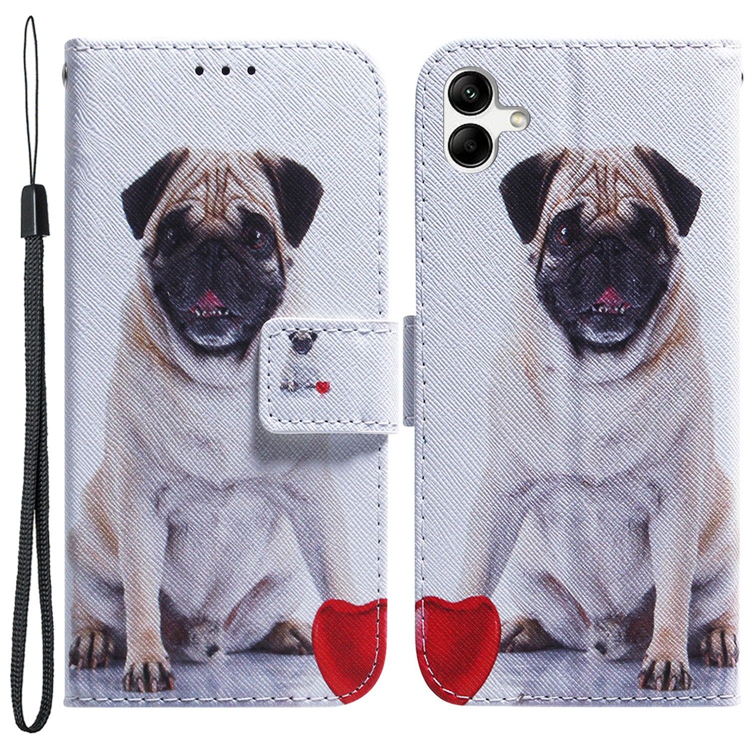 For Samsung Galaxy A04e 4G / F04 4G / M04 4G PU Leather Case Stand Wallet Flip Phone Cover with Strap