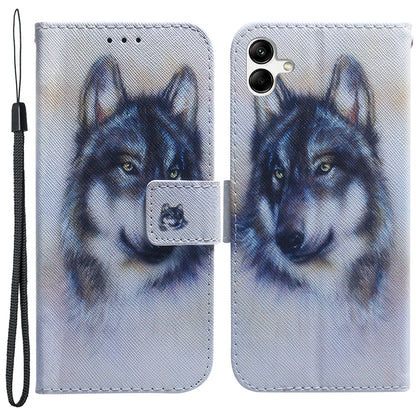 For Samsung Galaxy A04e 4G / F04 4G / M04 4G PU Leather Case Stand Wallet Flip Phone Cover with Strap