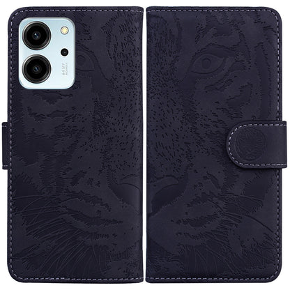 For Honor 80 SE 5G PU Leather Wallet Case Flip Stand Tiger Pattern Imprinted Phone Cover
