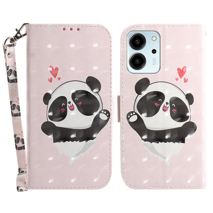 For Honor 80 SE 5G Anti-shock Cell Phone Case Stand Wallet PU Leather Flip Phone Cover with Strap