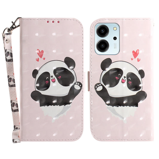 For Honor 80 SE 5G Anti-shock Cell Phone Case Stand Wallet PU Leather Flip Phone Cover with Strap