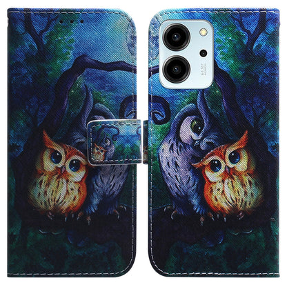 For Honor 80 SE 5G Pattern Printing PU Leather Flip Stand Case Drop-proof Wallet Cover with Strap