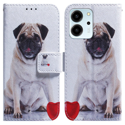 For Honor 80 SE 5G Pattern Printing PU Leather Flip Stand Case Drop-proof Wallet Cover with Strap