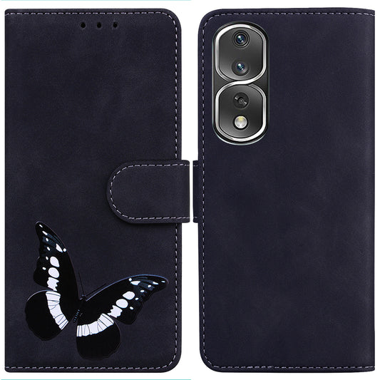 Cell Phone Cover For Honor 80 Pro 5G Butterfly Printing Flip Leather Wallet Stand Anti-drop Case