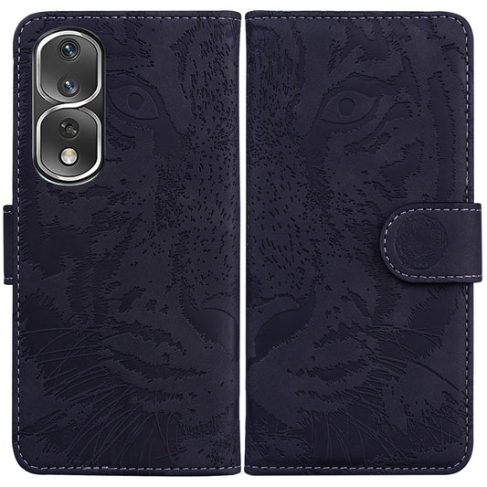 For Honor 80 Pro 5G PU Leather Tiger Pattern Imprinted Phone Case Wallet Stand Magnetic Flip Cover