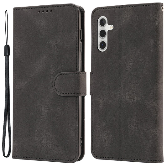 For Samsung Galaxy A34 5G Dustproof Leather Phone Case Magnetic Stand Wallet Phone Cover with Strap