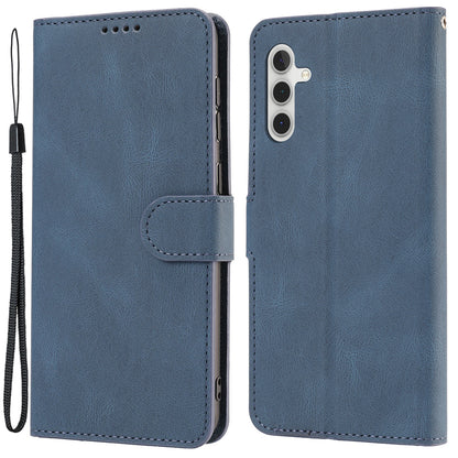For Samsung Galaxy A34 5G Dustproof Leather Phone Case Magnetic Stand Wallet Phone Cover with Strap