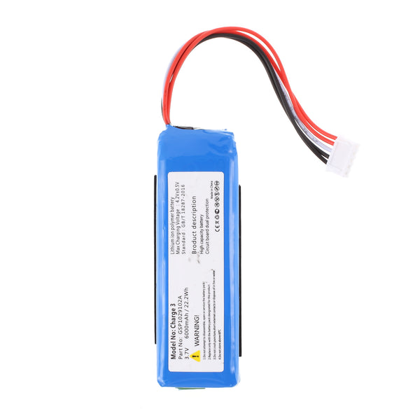 3.70V 6000mAh Battery Replacement (Encode: GSP1029102A) for JBL Charge 3 (without Logo)