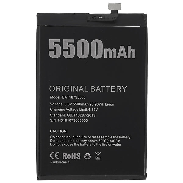 For Doogee BL5500 Lite 3.80V 5500mAh Rechargeable Li-ion Battery Assembly (Encode: BAT18735500) (without Logo)