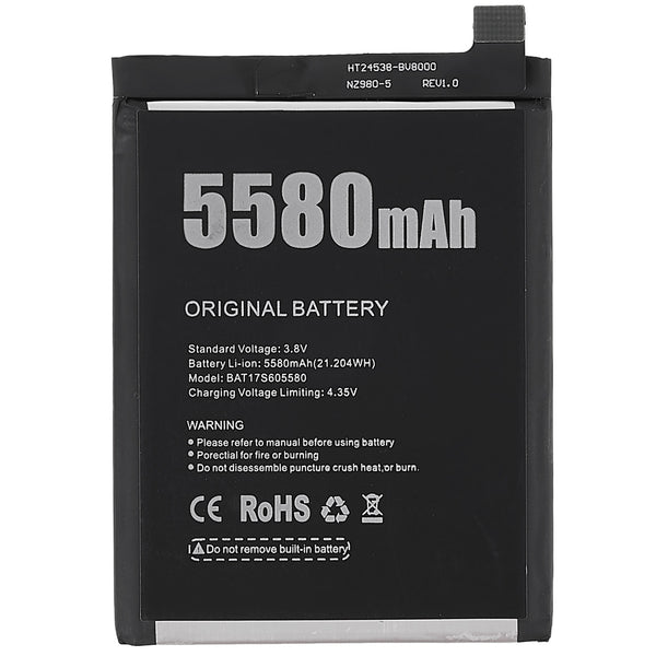 For Doogee S60/S60 Lite 3.80V 5580mAh Rechargeable Li-ion Battery Assembly (Encode: BAT17S605580) (without Logo)