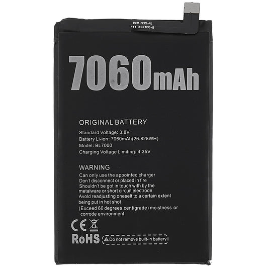 For Doogee BL7000 3.80V 7060mAh Rechargeable Li-ion Battery Replacement (without Logo)