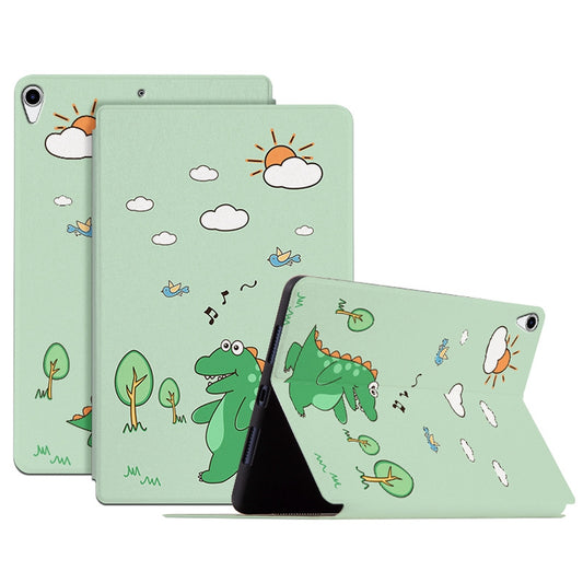 For iPad Air 10.5 inch (2019)/iPad Pro 10.5-inch (2017) Cartoon Pattern Printing PU Leather Adjustable Stand Tablet Case with Auto Wake/Sleep