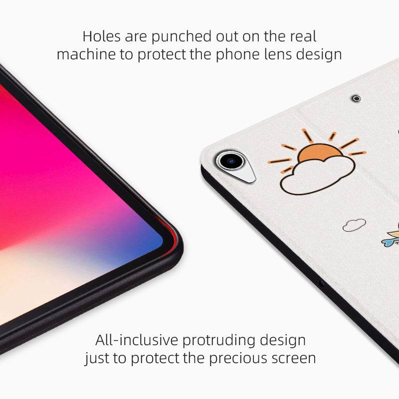 For iPad Air 10.5 inch (2019)/iPad Pro 10.5-inch (2017) Cartoon Pattern Printing PU Leather Adjustable Stand Tablet Case with Auto Wake/Sleep