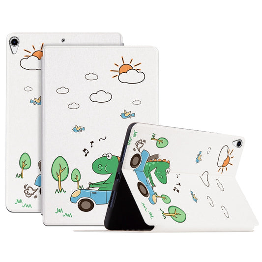 For iPad Air 10.5 inch (2019)/iPad Pro 10.5-inch (2017) Cartoon Pattern Printing PU Leather Adjustable Stand Tablet Case with Auto Wake/Sleep