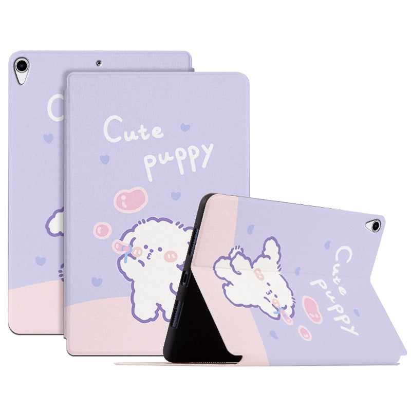 For iPad Air 10.5 inch (2019)/iPad Pro 10.5-inch (2017) Cartoon Pattern Printing PU Leather Adjustable Stand Tablet Case with Auto Wake/Sleep