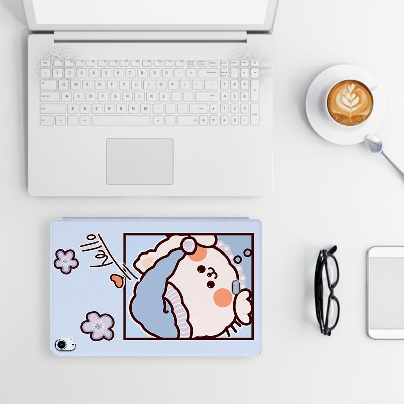 For iPad Air (2022)/(2020) Shockproof Stand Tablet Case Cartoon Pattern Printing PU Leather Auto Wake/Sleep Protective Cover