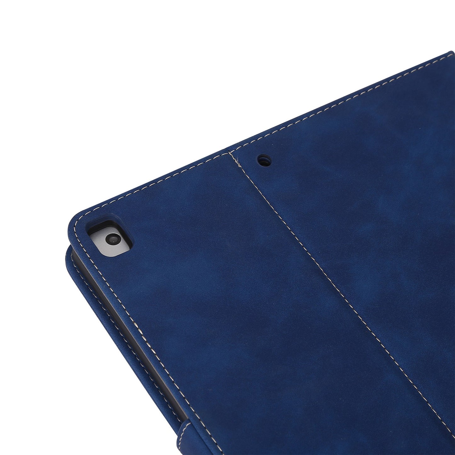 For iPad 10.2 (2021)/(2020)/(2019) PU Leather Smart Cover Wallet Design Folio Stand Tablet Case with Pencil Holder â€“ Dark Blue
