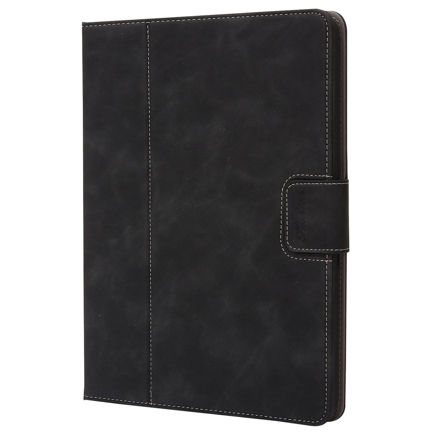 For iPad 10.2 (2021)/(2020)/(2019) PU Leather Smart Cover Wallet Design Folio Stand Tablet Case with Pencil Holder â€“ Black