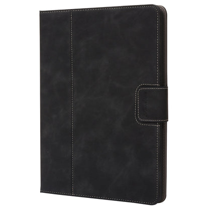 For iPad 10.2 (2021)/(2020)/(2019) PU Leather Smart Cover Wallet Design Folio Stand Tablet Case with Pencil Holder â€“ Black