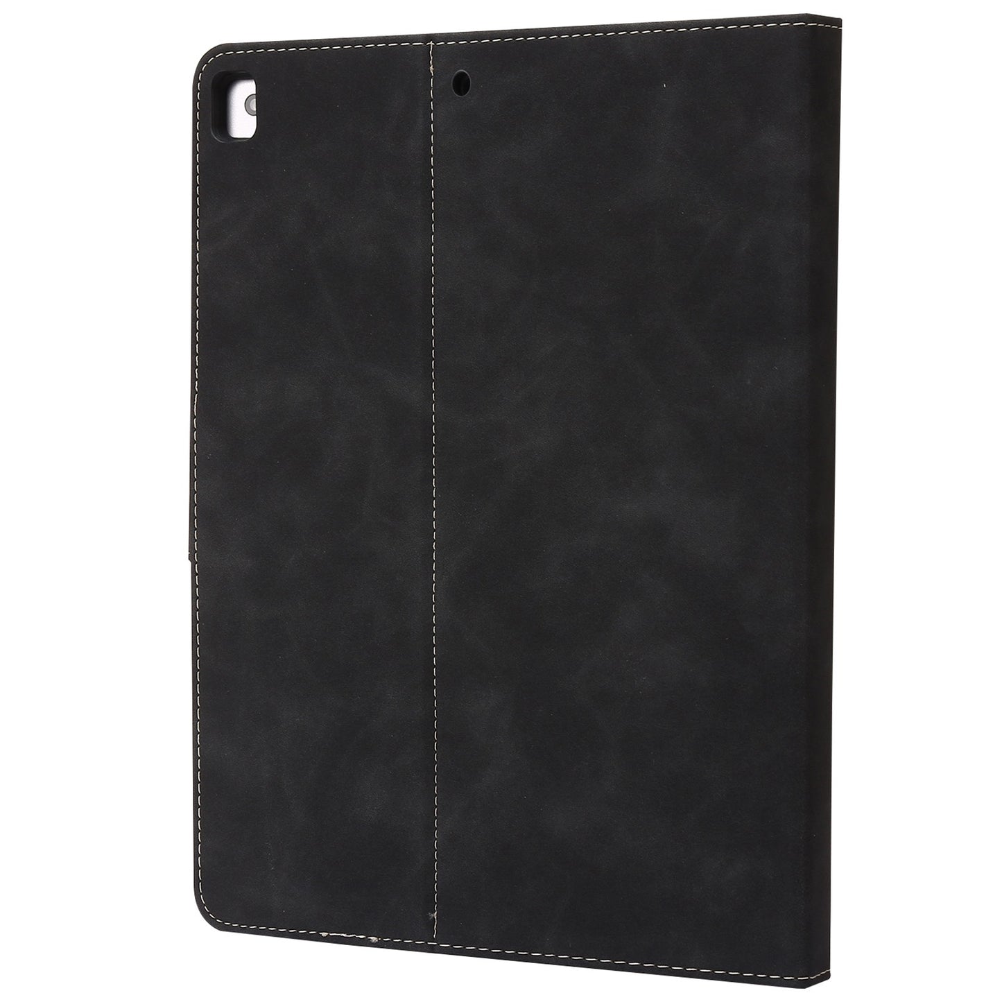 For iPad 10.2 (2021)/(2020)/(2019) PU Leather Smart Cover Wallet Design Folio Stand Tablet Case with Pencil Holder â€“ Black