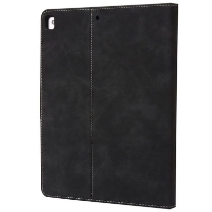 For iPad 10.2 (2021)/(2020)/(2019) PU Leather Smart Cover Wallet Design Folio Stand Tablet Case with Pencil Holder â€“ Black