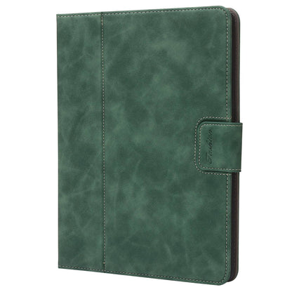 For iPad 10.2 (2021)/(2020)/(2019) PU Leather Smart Cover Wallet Design Folio Stand Tablet Case with Pencil Holder â€“ Green