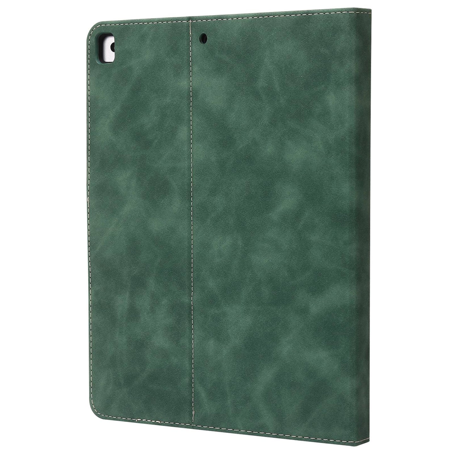 For iPad 10.2 (2021)/(2020)/(2019) PU Leather Smart Cover Wallet Design Folio Stand Tablet Case with Pencil Holder â€“ Green