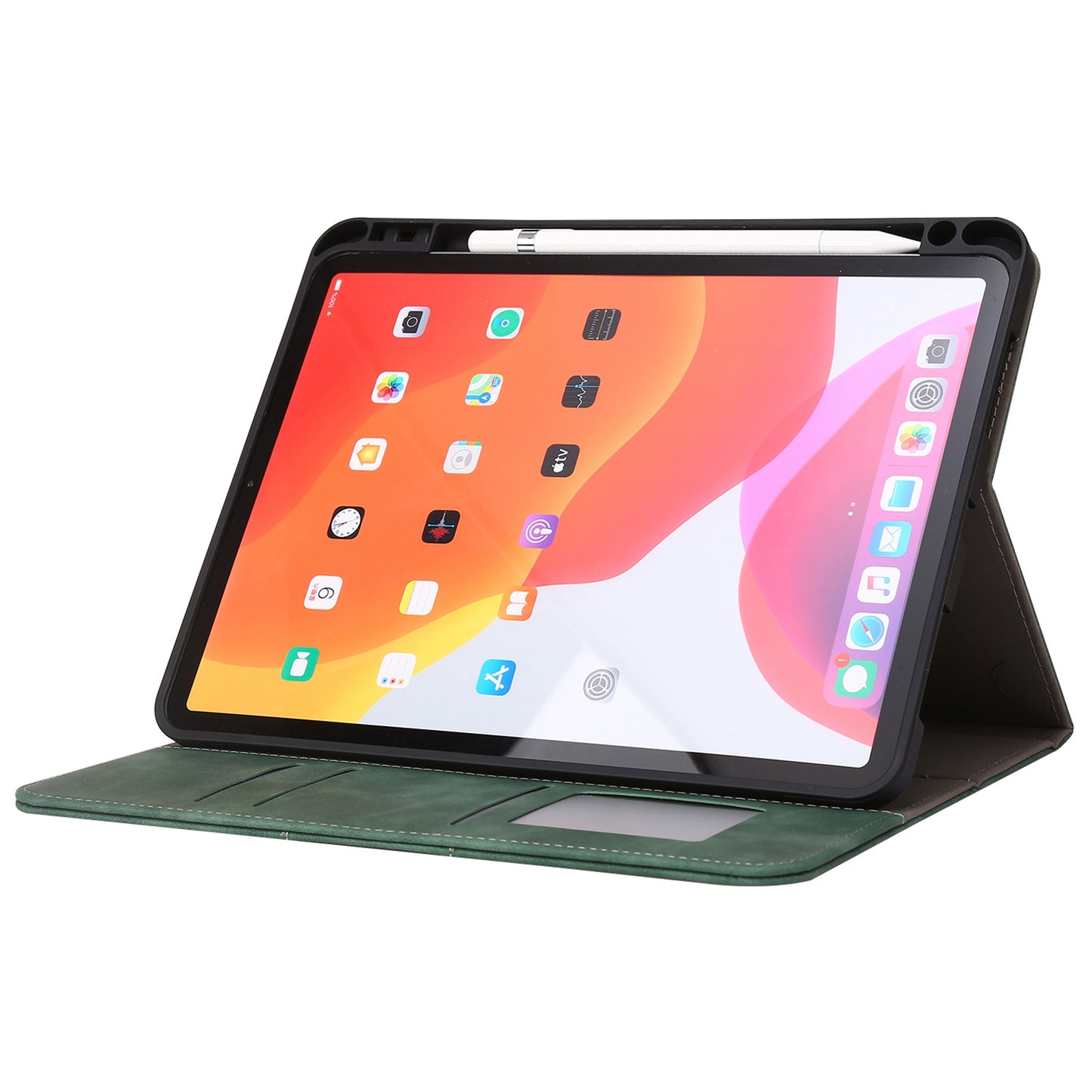 For iPad Air (2020)/(2022)/iPad Pro 11-inch (2021)/(2020)/(2018) PU Leather Wallet Pen Slot Case Flip Stand Auto Wake/Sleep Protective Tablet Cover