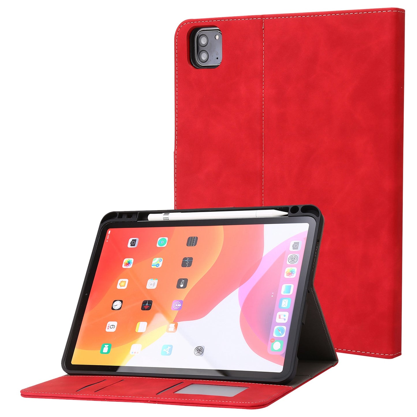 For iPad Air (2020)/(2022)/iPad Pro 11-inch (2021)/(2020)/(2018) PU Leather Wallet Pen Slot Case Flip Stand Auto Wake/Sleep Protective Tablet Cover