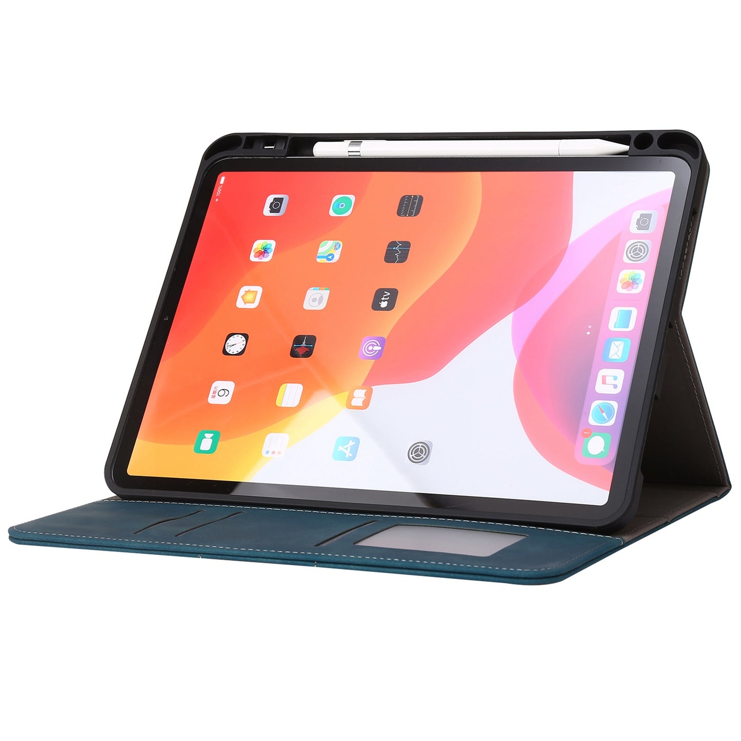 For iPad Air (2020)/(2022)/iPad Pro 11-inch (2021)/(2020)/(2018) PU Leather Wallet Pen Slot Case Flip Stand Auto Wake/Sleep Protective Tablet Cover