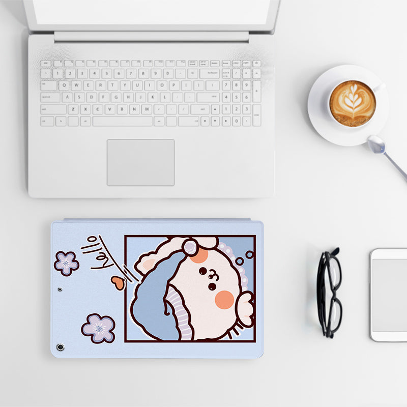 For iPad 10.2 (2021)/(2019)/(2020) Protective Case Cartoon Pattern Printing PU Leather Cover Auto Wake/Sleep Tablet Case with Stand