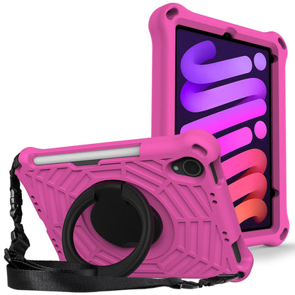 For iPad mini (2021) Anti-Scratch EVA Case with Shoulder Strap Kickstand Protective Cover Shockproof Tablet Case