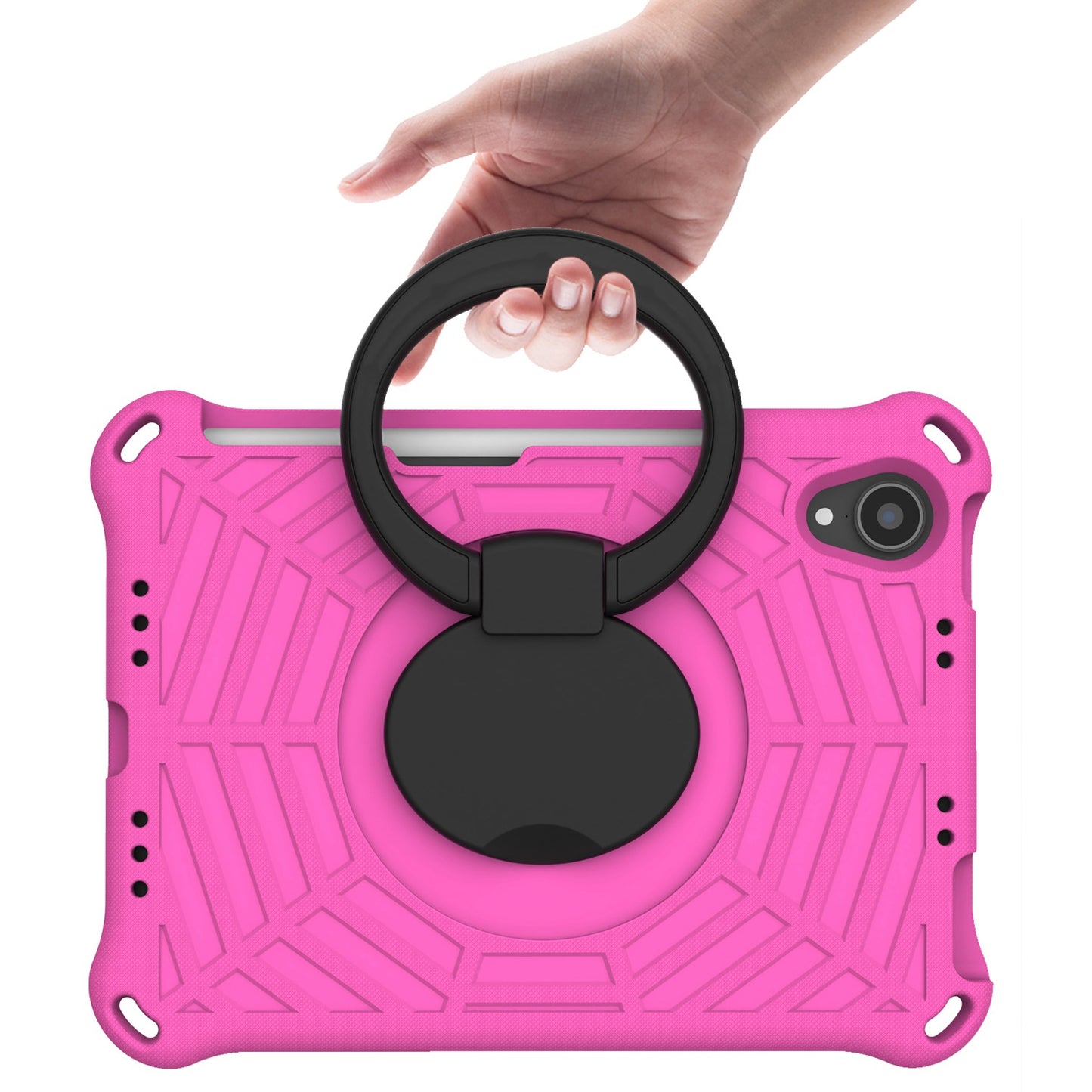 For iPad mini (2021) Anti-Scratch EVA Case with Shoulder Strap Kickstand Protective Cover Shockproof Tablet Case