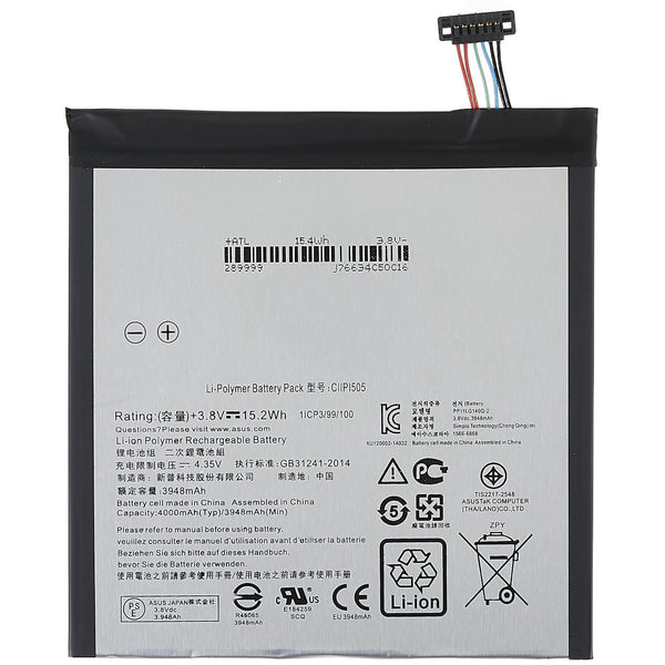 For Asus Zenpad 8.0 Z380KL P024 / Zenpad 8.0 Z380C P022 3.80V 3948mAh Li-ion Polymer Battery (Encode: C11P1505) (without Logo)