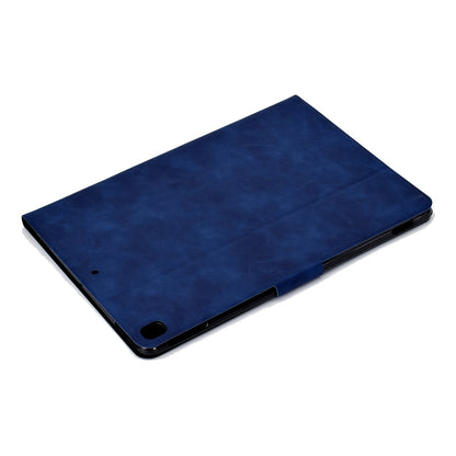 For iPad 10.2 (2020) (2019)  /  iPad Air 10.5 inch (2019) Calf Textured Leather Tablet Case Card Holder Adjustable Stand Protective Cover