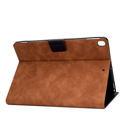 For iPad 10.2 (2020) (2019)  /  iPad Air 10.5 inch (2019) Calf Textured Leather Tablet Case Card Holder Adjustable Stand Protective Cover