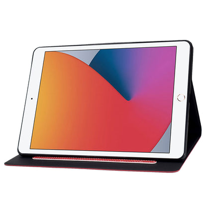 For iPad 10.2 (2020) (2019)  /  iPad Air 10.5 inch (2019) Calf Textured Leather Tablet Case Card Holder Adjustable Stand Protective Cover
