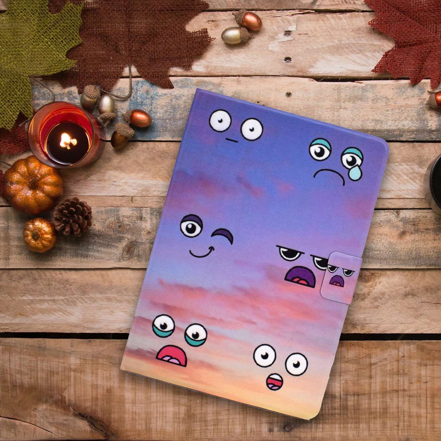 For iPad 10.2 (2020) / (2019) / iPad Air 10.5 inch (2019) Card Slots Stand Leather Case Pattern Printing Magnetic Clasp Tablet Cover