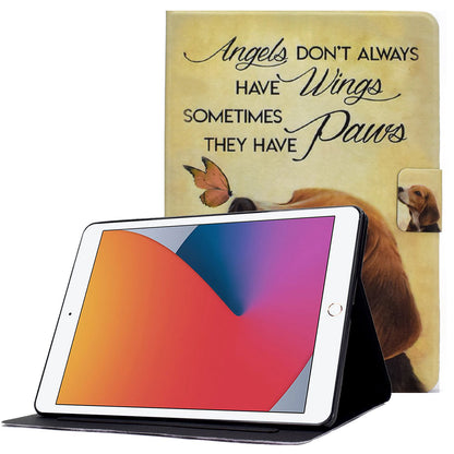 For iPad 10.2 (2020) / (2019) / iPad Air 10.5 inch (2019) Card Slots Stand Leather Case Pattern Printing Magnetic Clasp Tablet Cover