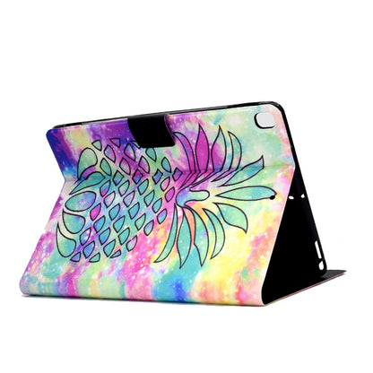 For iPad 10.2 (2020) / (2019) / iPad Air 10.5 inch (2019) Card Slots Stand Leather Case Pattern Printing Magnetic Clasp Tablet Cover