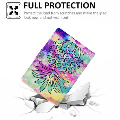For iPad 10.2 (2020) / (2019) / iPad Air 10.5 inch (2019) Card Slots Stand Leather Case Pattern Printing Magnetic Clasp Tablet Cover